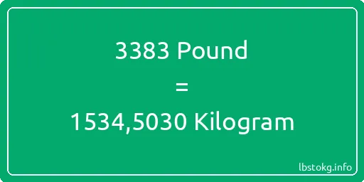 3383 Pound için Kilogram - 3383 Pound için Kilogram