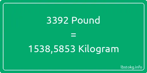 3392 Pound için Kilogram - 3392 Pound için Kilogram