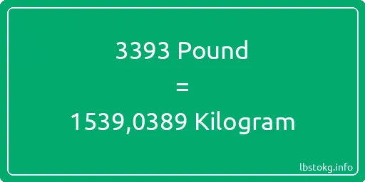 3393 Pound için Kilogram - 3393 Pound için Kilogram