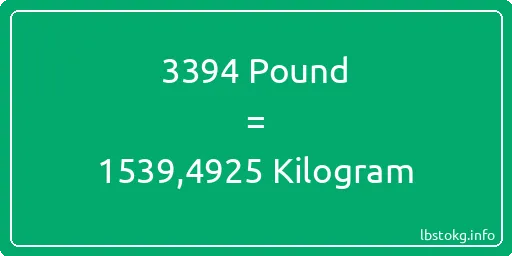 3394 Pound için Kilogram - 3394 Pound için Kilogram