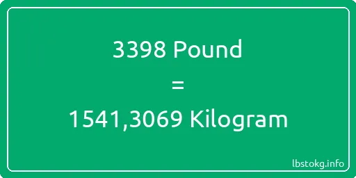 3398 Pound için Kilogram - 3398 Pound için Kilogram