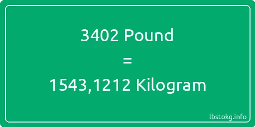 3402 Pound için Kilogram - 3402 Pound için Kilogram