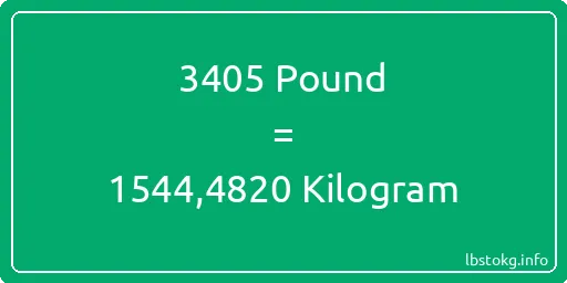 3405 Pound için Kilogram - 3405 Pound için Kilogram