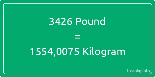 3426 Pound için Kilogram - 3426 Pound için Kilogram