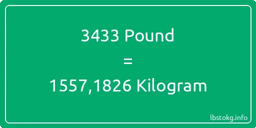 3433 Pound için Kilogram - 3433 Pound için Kilogram