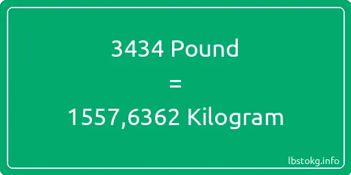 3434 Pound için Kilogram - 3434 Pound için Kilogram