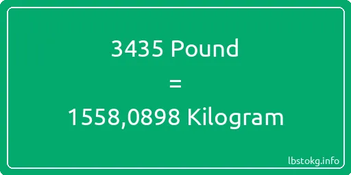 3435 Pound için Kilogram - 3435 Pound için Kilogram