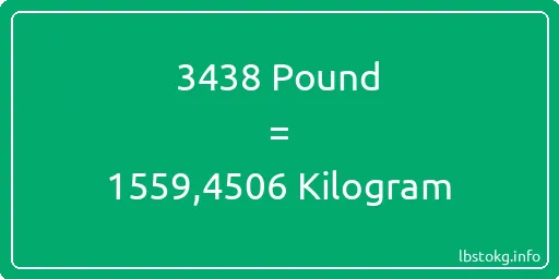 3438 Pound için Kilogram - 3438 Pound için Kilogram