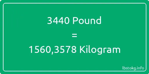 3440 Pound için Kilogram - 3440 Pound için Kilogram