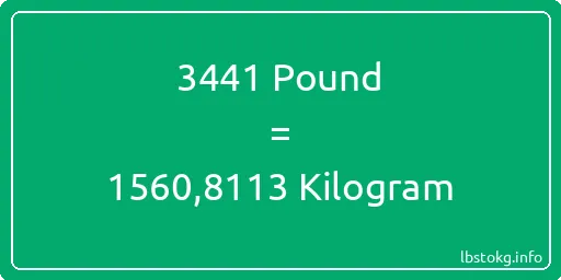 3441 Pound için Kilogram - 3441 Pound için Kilogram