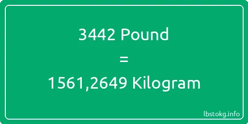 3442 Pound için Kilogram - 3442 Pound için Kilogram