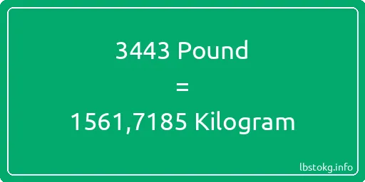 3443 Pound için Kilogram - 3443 Pound için Kilogram