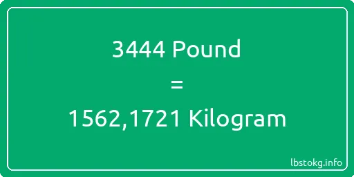 3444 Pound için Kilogram - 3444 Pound için Kilogram