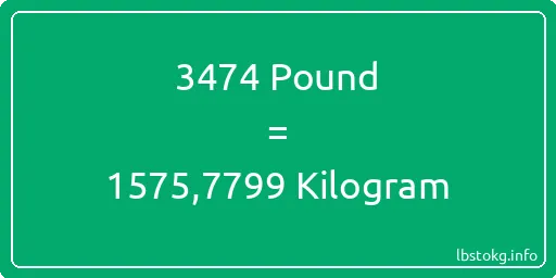 3474 Pound için Kilogram - 3474 Pound için Kilogram