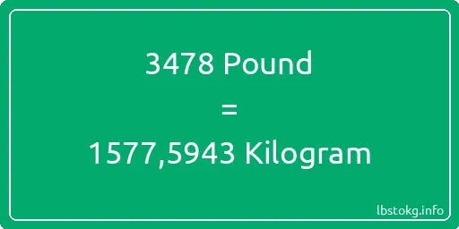 3478 Pound için Kilogram - 3478 Pound için Kilogram