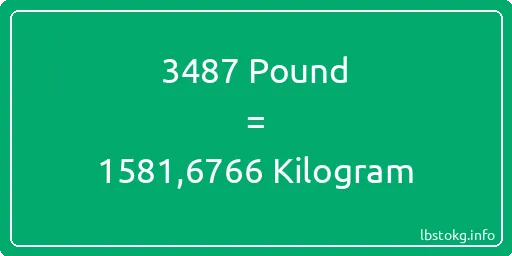 3487 Pound için Kilogram - 3487 Pound için Kilogram