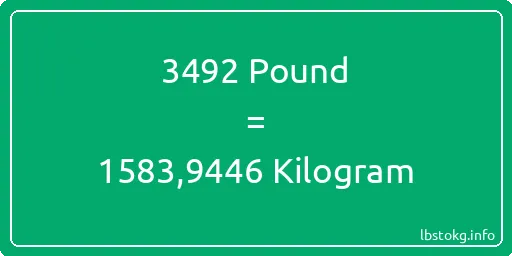 3492 Pound için Kilogram - 3492 Pound için Kilogram