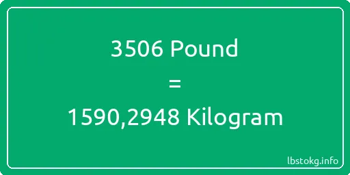 3506 Pound için Kilogram - 3506 Pound için Kilogram