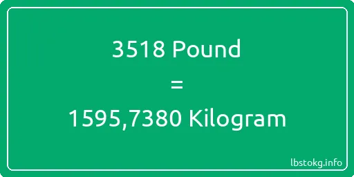 3518 Pound için Kilogram - 3518 Pound için Kilogram