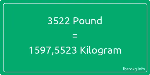 3522 Pound için Kilogram - 3522 Pound için Kilogram