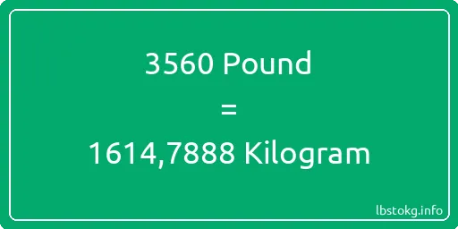 3560 Pound için Kilogram - 3560 Pound için Kilogram