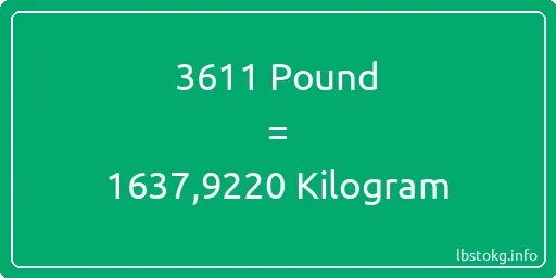 3611 Pound için Kilogram - 3611 Pound için Kilogram