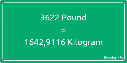 3622 Pound için Kilogram - 3622 Pound için Kilogram