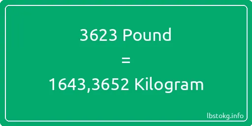 3623 Pound için Kilogram - 3623 Pound için Kilogram