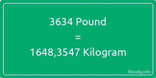 3634 Pound için Kilogram - 3634 Pound için Kilogram