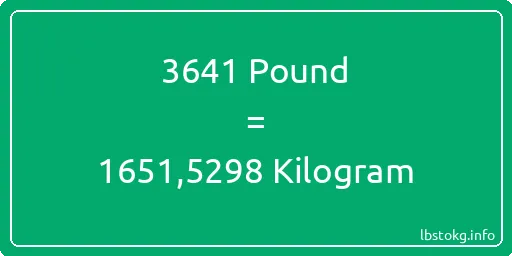 3641 Pound için Kilogram - 3641 Pound için Kilogram