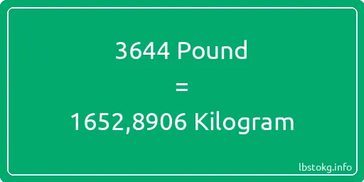 3644 Pound için Kilogram - 3644 Pound için Kilogram