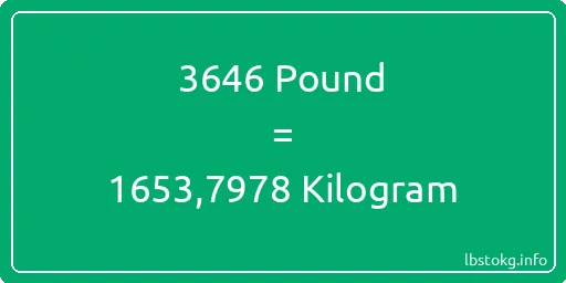 3646 Pound için Kilogram - 3646 Pound için Kilogram