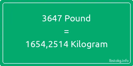 3647 Pound için Kilogram - 3647 Pound için Kilogram