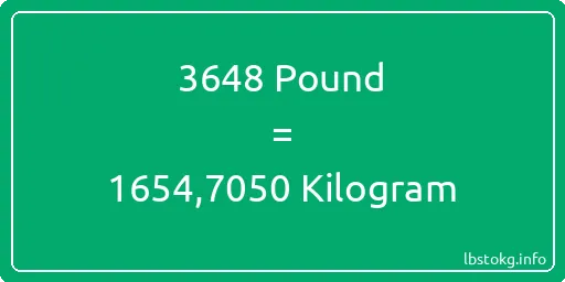 3648 Pound için Kilogram - 3648 Pound için Kilogram