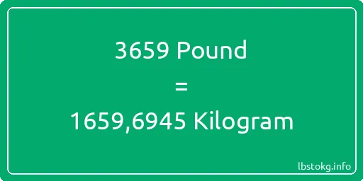 3659 Pound için Kilogram - 3659 Pound için Kilogram