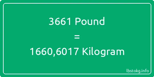 3661 Pound için Kilogram - 3661 Pound için Kilogram