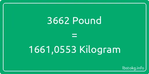 3662 Pound için Kilogram - 3662 Pound için Kilogram