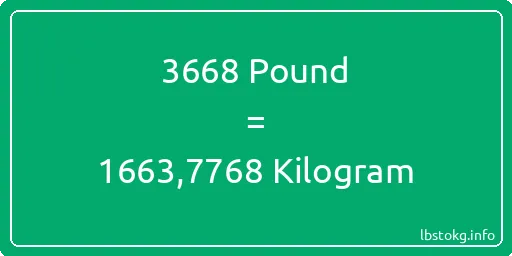 3668 Pound için Kilogram - 3668 Pound için Kilogram