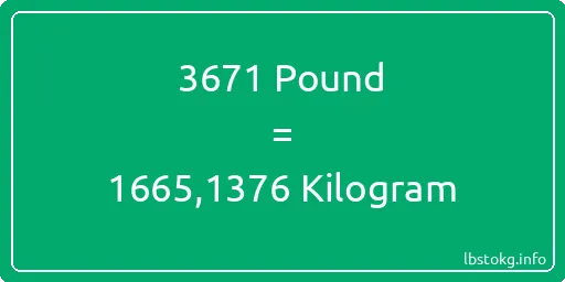 3671 Pound için Kilogram - 3671 Pound için Kilogram