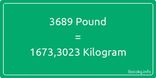 3689 Pound için Kilogram - 3689 Pound için Kilogram