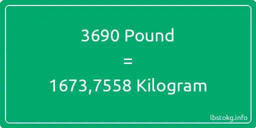 3690 Pound için Kilogram - 3690 Pound için Kilogram