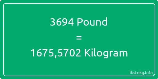 3694 Pound için Kilogram - 3694 Pound için Kilogram