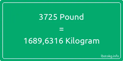 3725 Pound için Kilogram - 3725 Pound için Kilogram