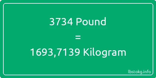 3734 Pound için Kilogram - 3734 Pound için Kilogram