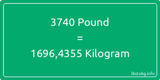 3740 Pound için Kilogram - 3740 Pound için Kilogram