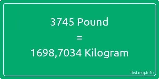 3745 Pound için Kilogram - 3745 Pound için Kilogram