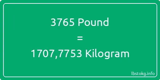 3765 Pound için Kilogram - 3765 Pound için Kilogram