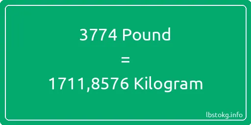 3774 Pound için Kilogram - 3774 Pound için Kilogram