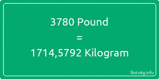 3780 Pound için Kilogram - 3780 Pound için Kilogram