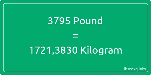 3795 Pound için Kilogram - 3795 Pound için Kilogram